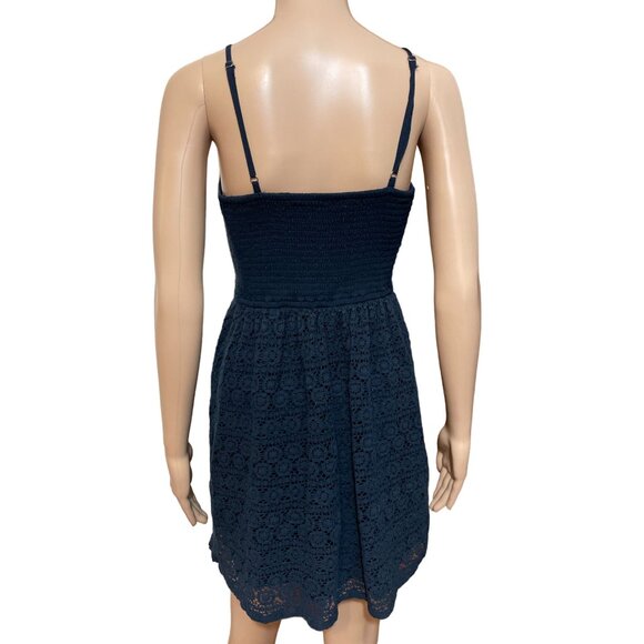 Abercrombie & Fitch Navy Blue Viscose Dress Size Medium - Picture 3 of 3